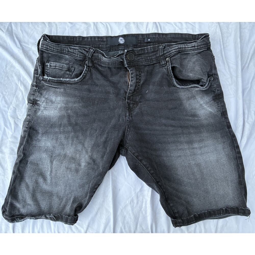 Jordan Craig Men's Black Denim Shorts (Jorts) - Size 36 - Summer Streetwear